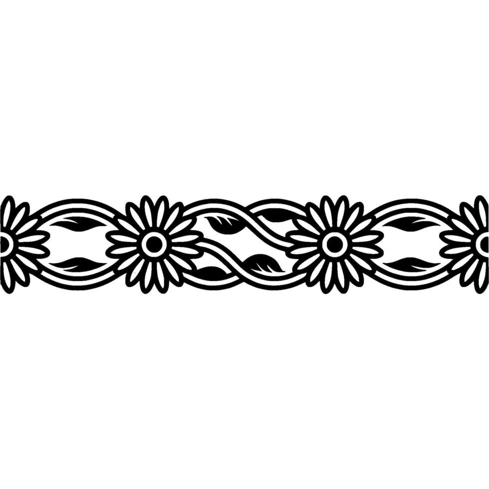 Intricate Floral Border, Vintage Style, Decorative Element, Wreath vector