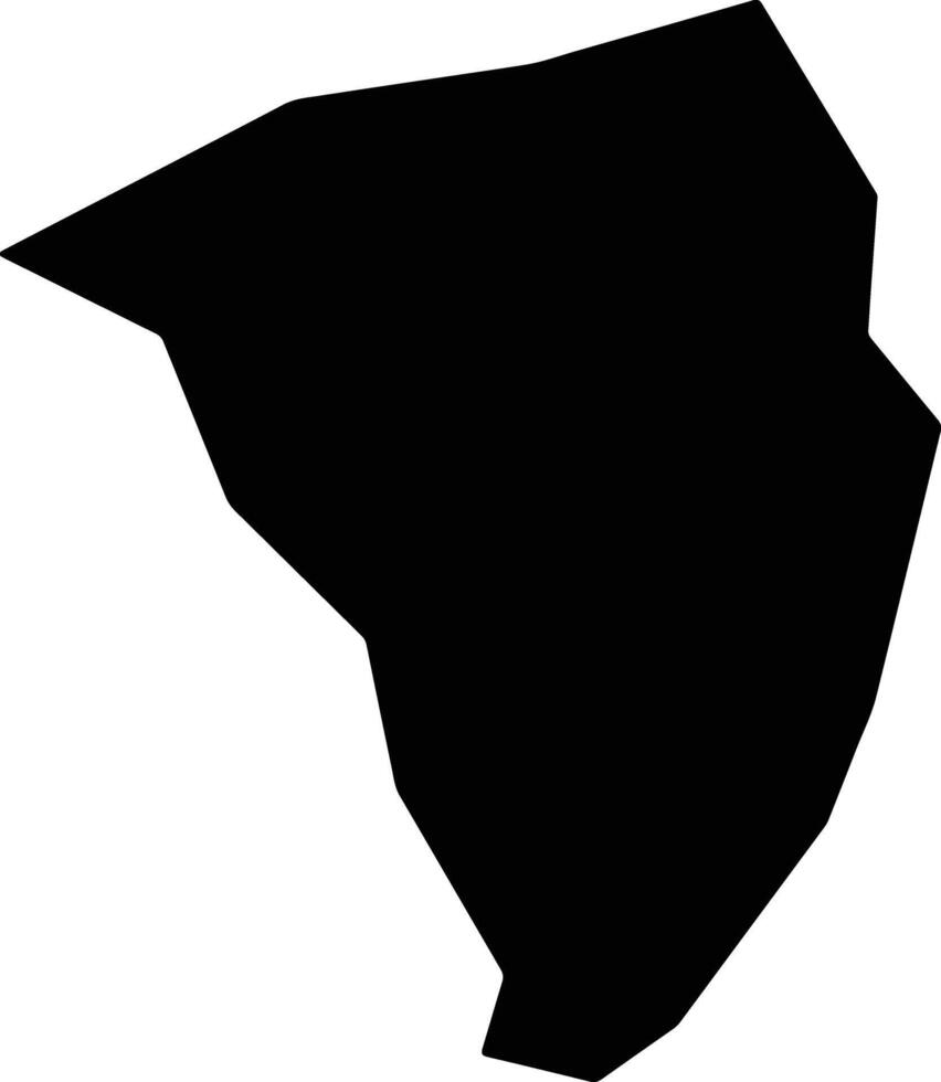 Santa Albertina Brazil silhouette map vector