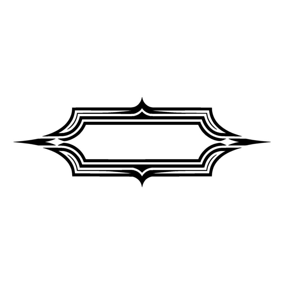 Art Deco Ornament, Geometric Frame, Elegant Border, Stylized - Lineart vector