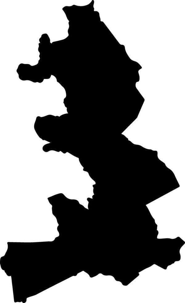 Santa Ana Honduras silhouette map vector