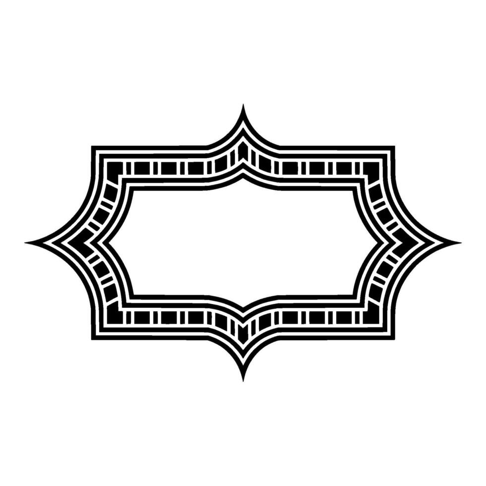 Art Deco Frame, Geometric Ornament, Elegant Border, Vintage, Outline - Art deco vector