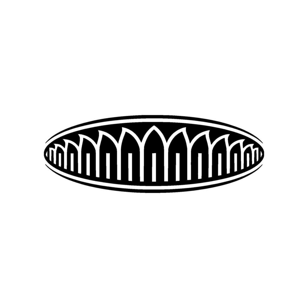 Gothic Arch Emblem, Minimalist, Symbolic vector