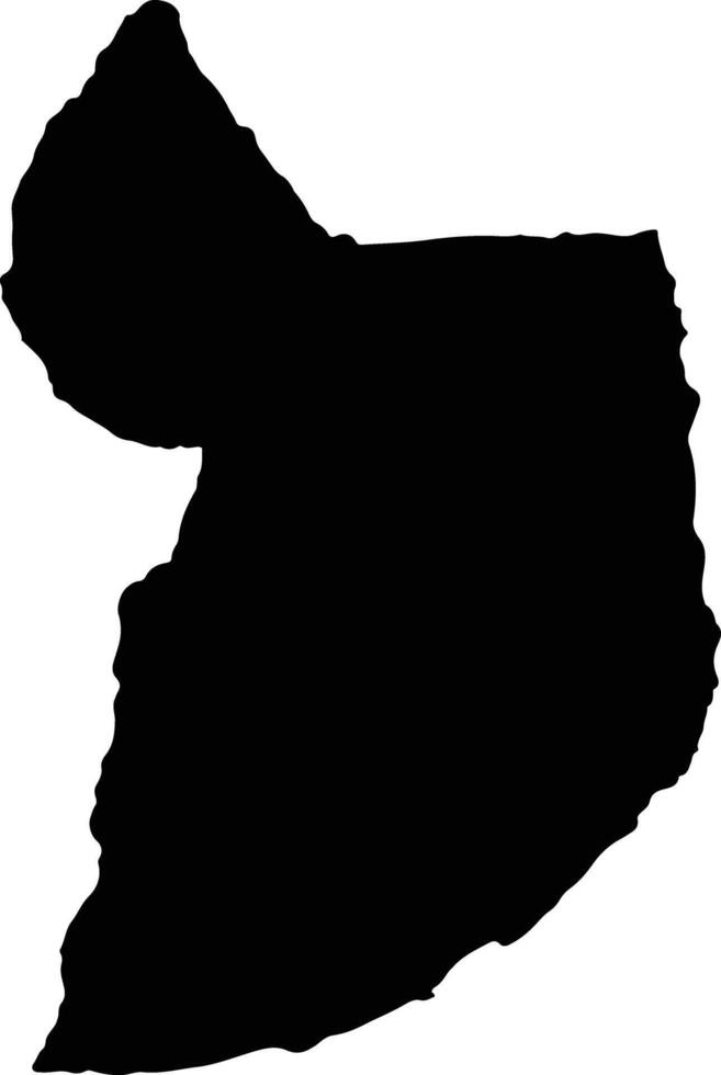 Santa Catarina Do Fogo Cabo Verde silhouette map vector