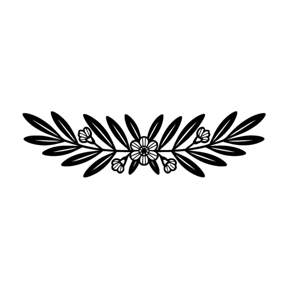 Elegant Botanical Border, Minimalist, Wreath vector