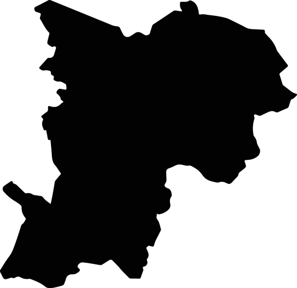 Santa Catarina Mexico silhouette map vector