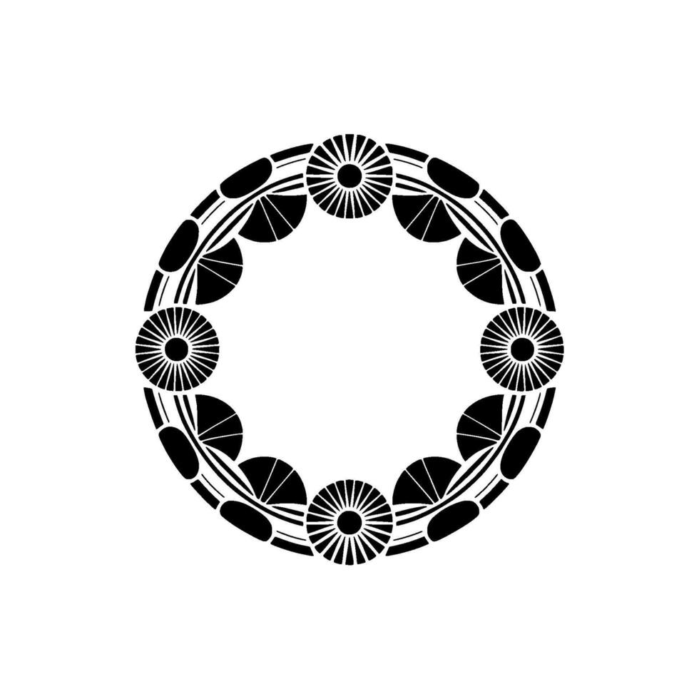 Geometric Circle Emblem, Minimalist, Circular Motif - Decorative - Pattern vector
