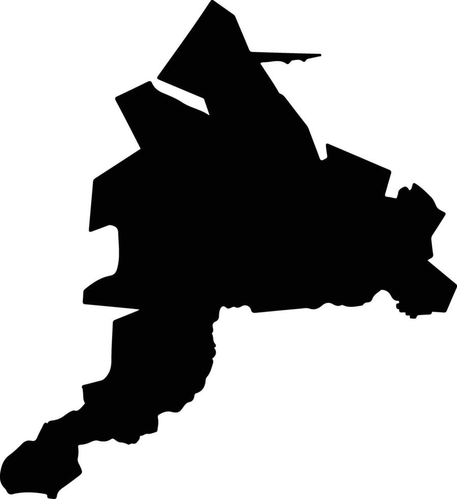 Santa Clara Mexico silhouette map vector