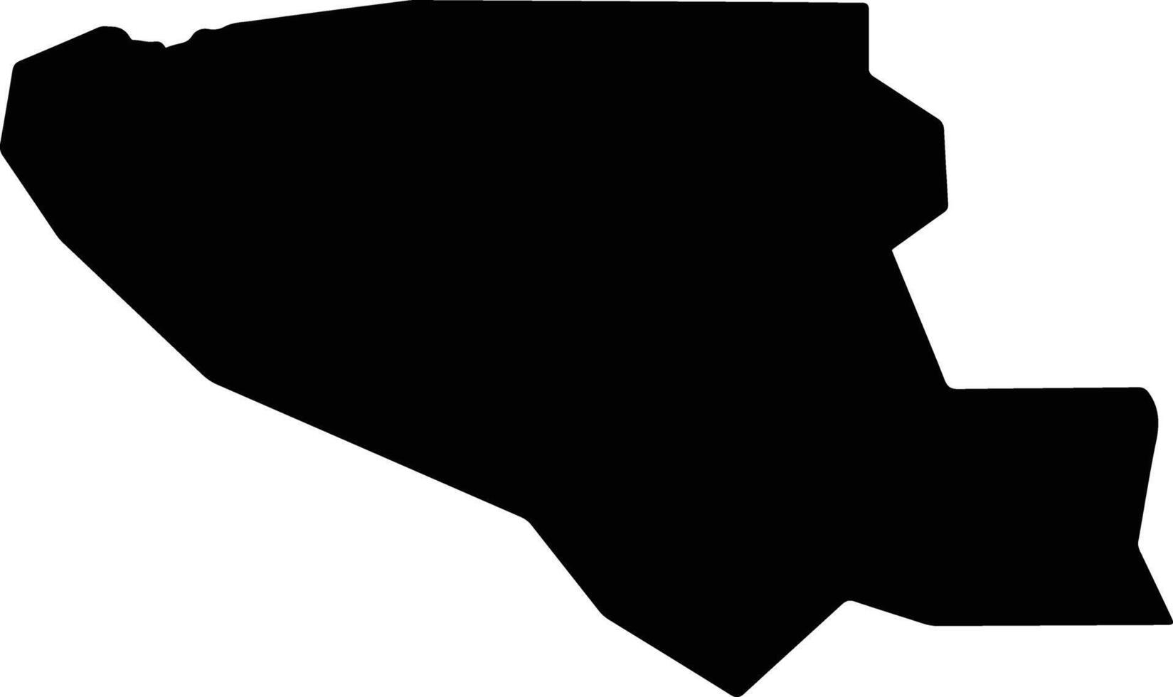 Santa Clara United States silhouette map vector
