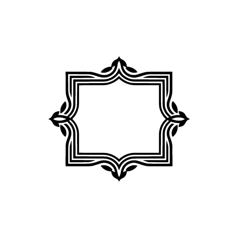 Elegant Geometric Frame, Vintage Style, Minimalist vector