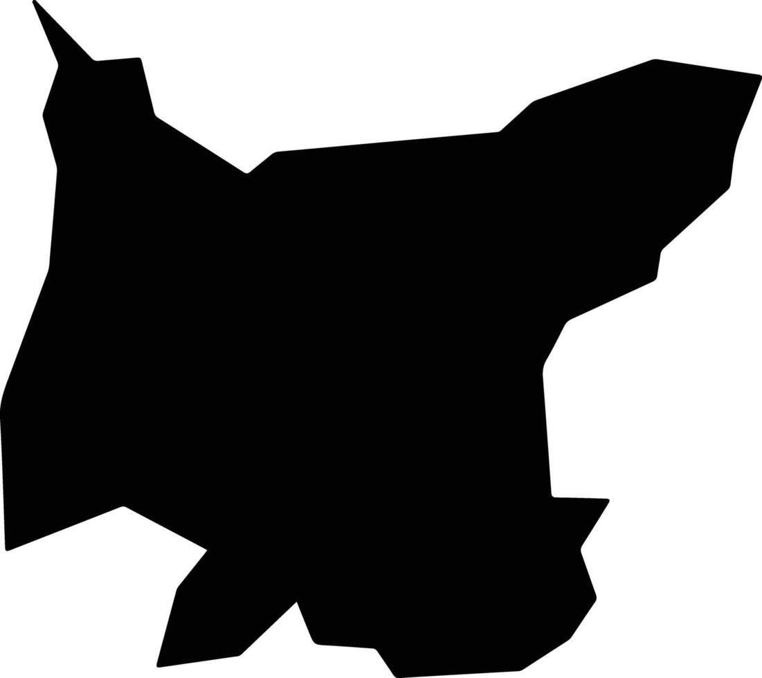 Santa Cruz de Salinas Brazil silhouette map vector