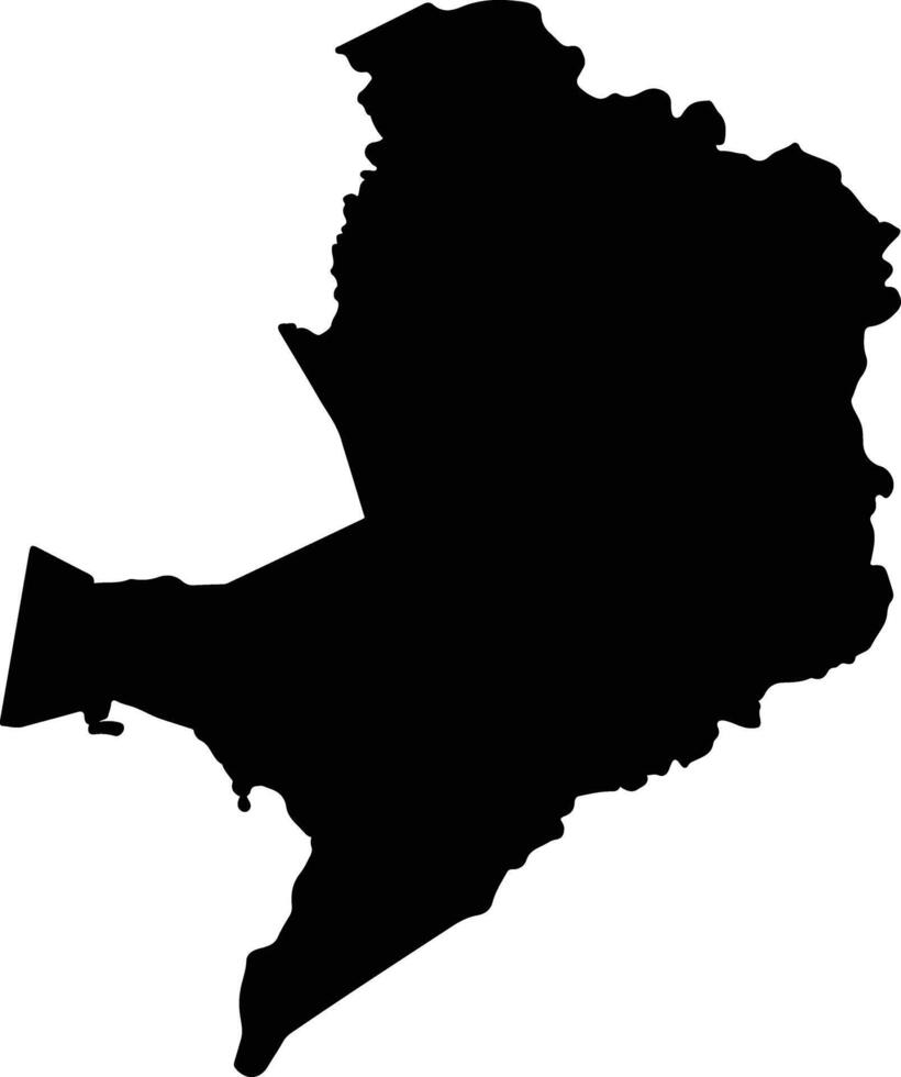 Santa Cruz de Yojoa Honduras silhouette map vector