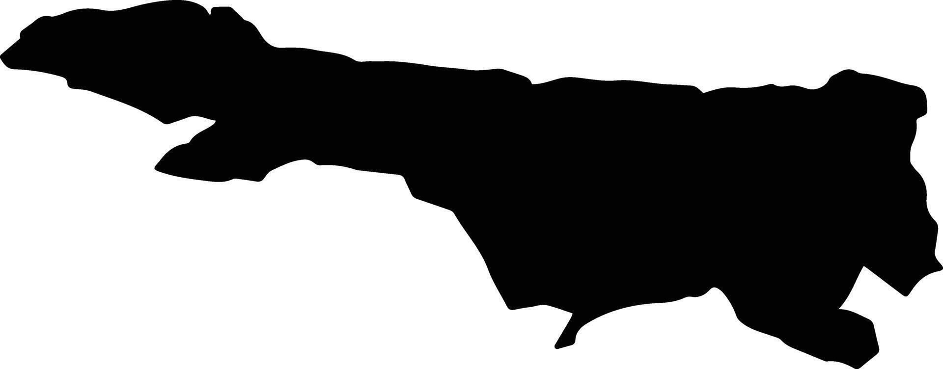 Santa Cruz del Norte Cuba silhouette map vector