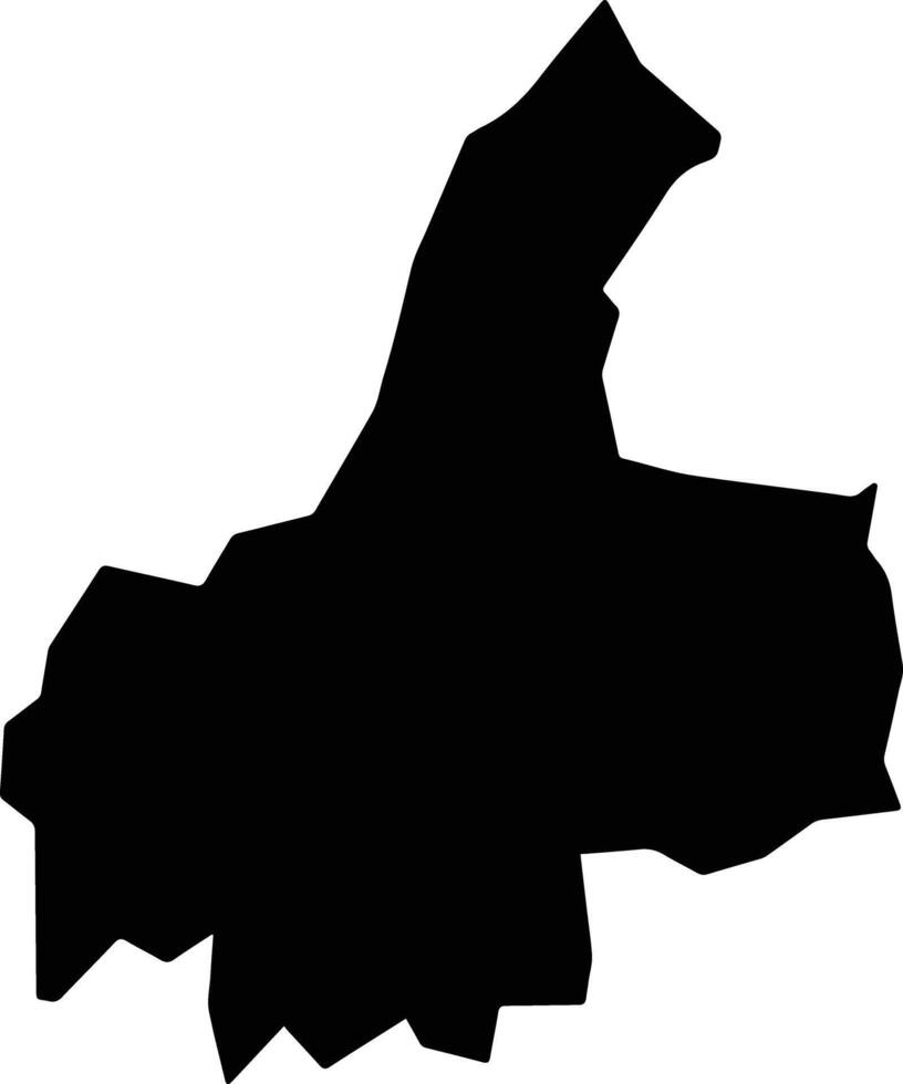 Santa Cruz do Rio Pardo Brazil silhouette map vector
