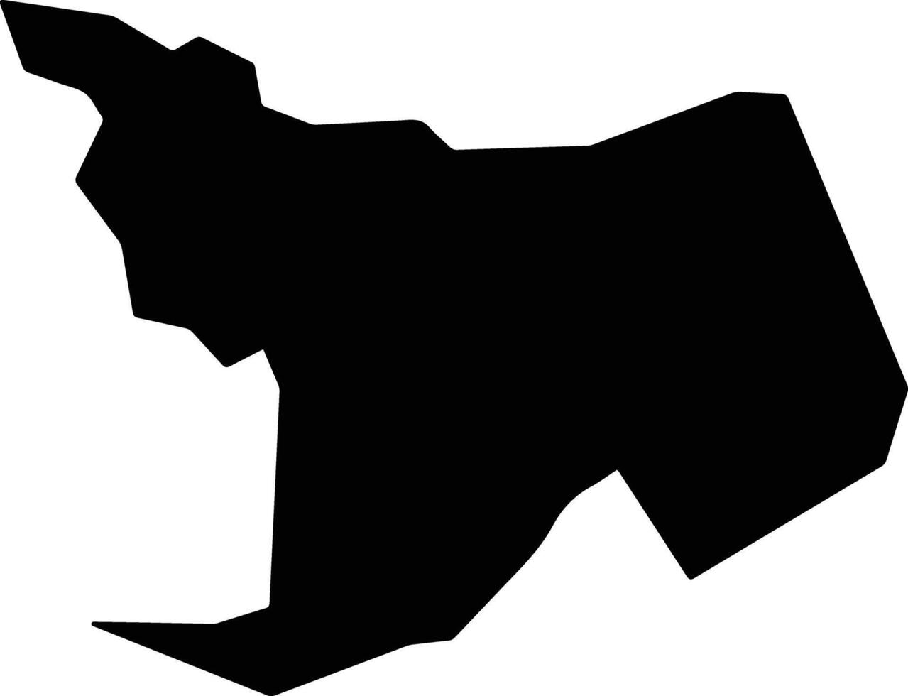 Santa Cruz dos Milagres Brazil silhouette map vector