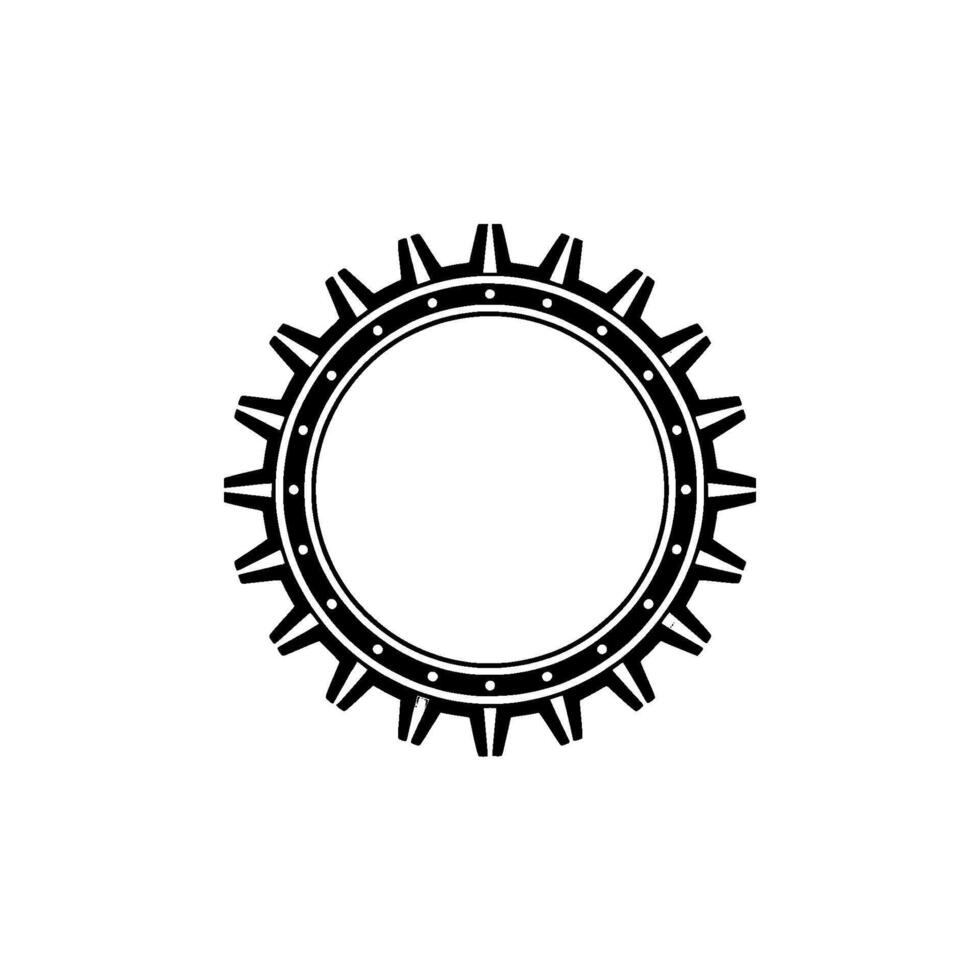 Circular Gear, Minimalist, Industrial Aesthetic, Circle vector