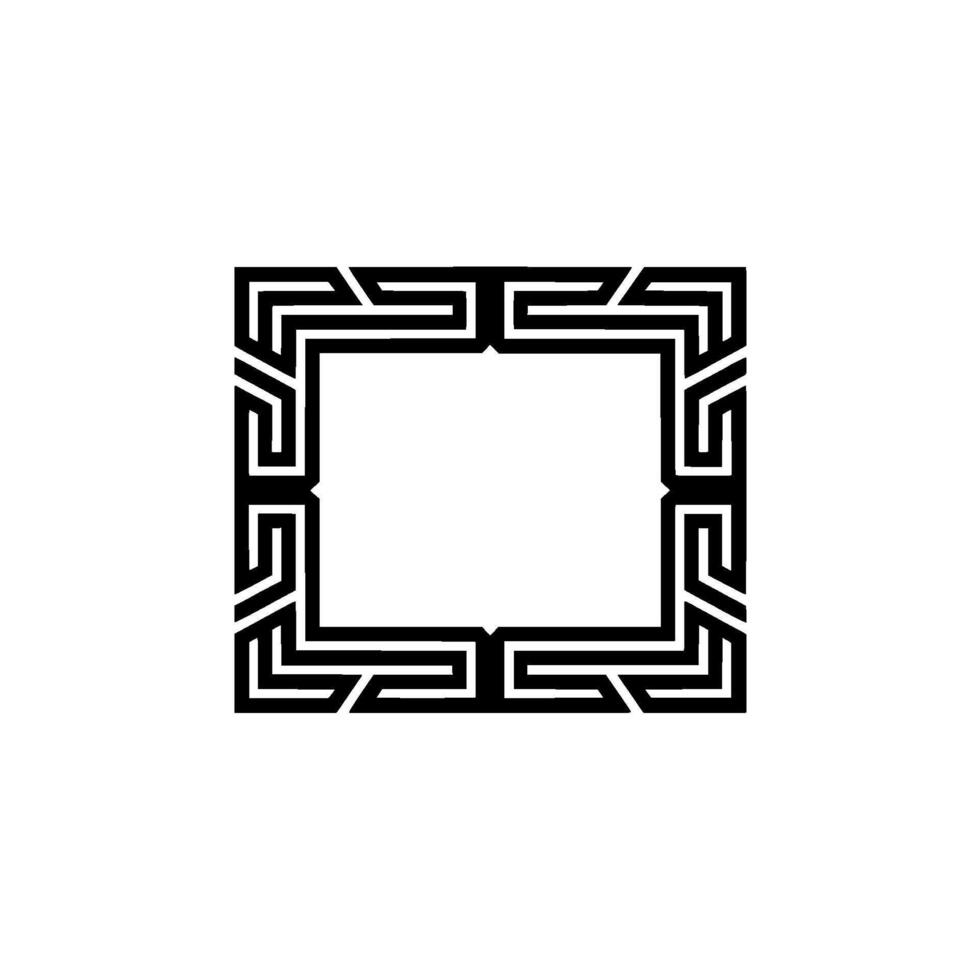 Geometric Greek Frame, Minimalist, Elegant Border vector
