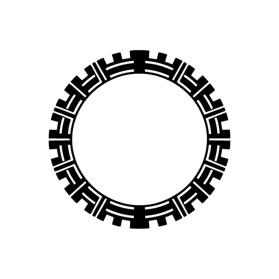Geometric Circle Frame, Minimalist, Circular Motif, Illustration vector