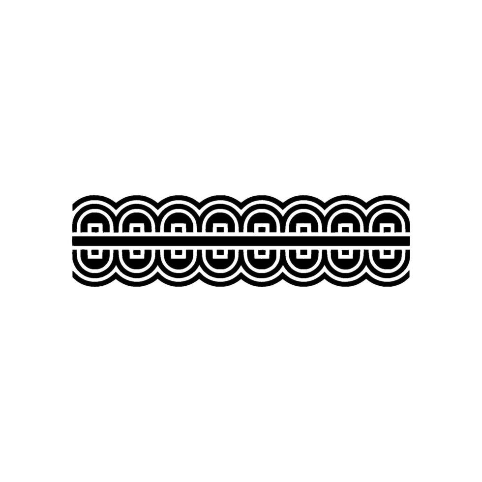 Geometric Wave Border, Minimalist, Line vector