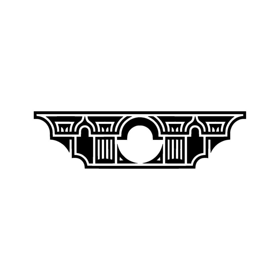 Art Deco Archway Emblem, Geometric, Minimalist, Symmetry vector