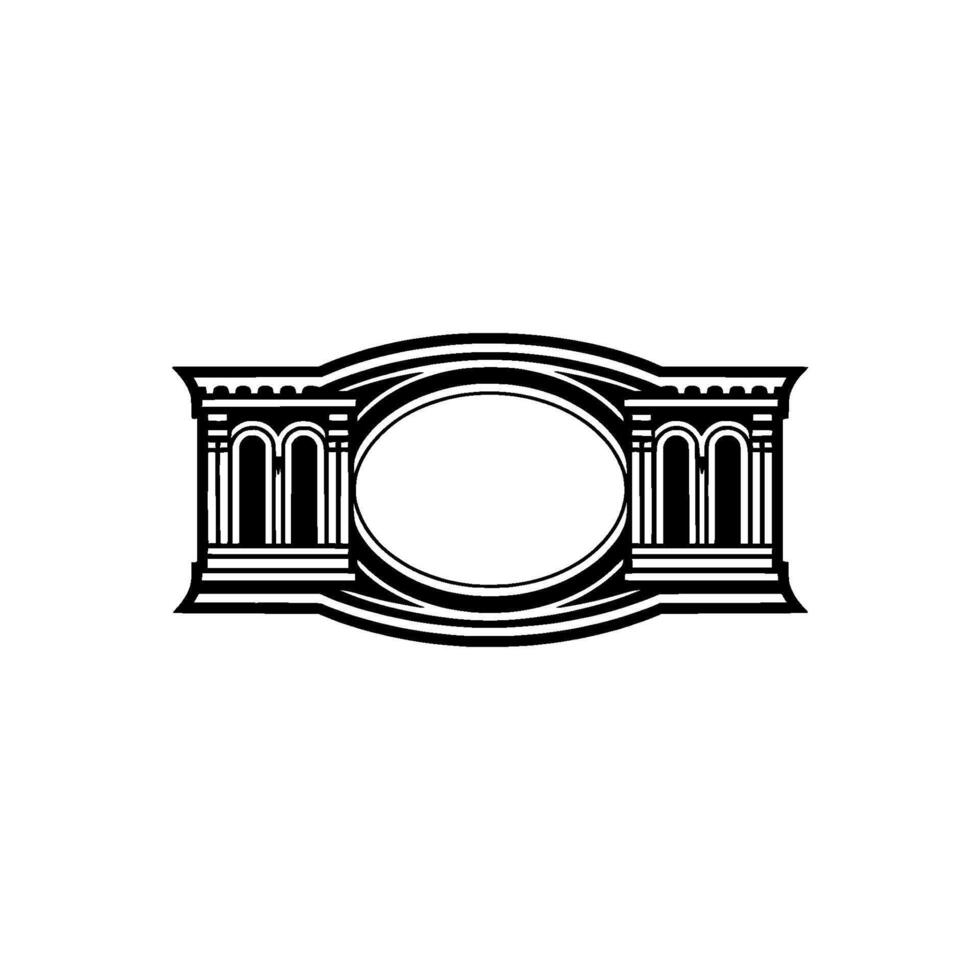 Elegant Archway Emblem, Vintage Style, Minimalist - Arch vector