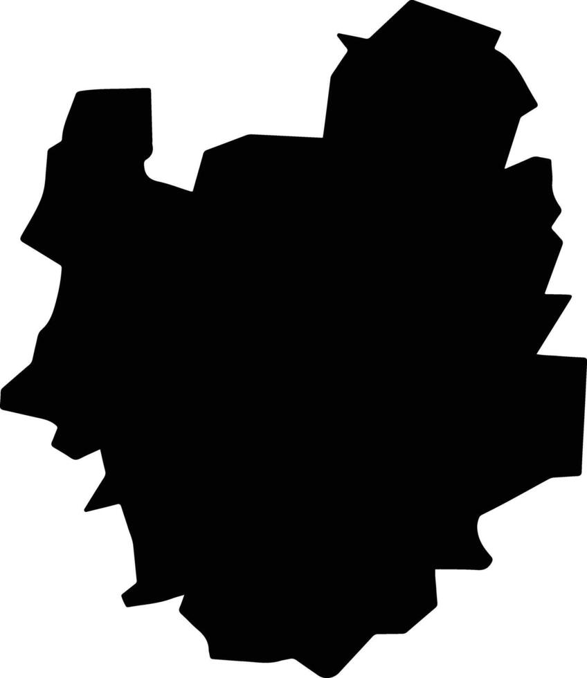 Santa Isabel de las Lajas Cuba silhouette map vector