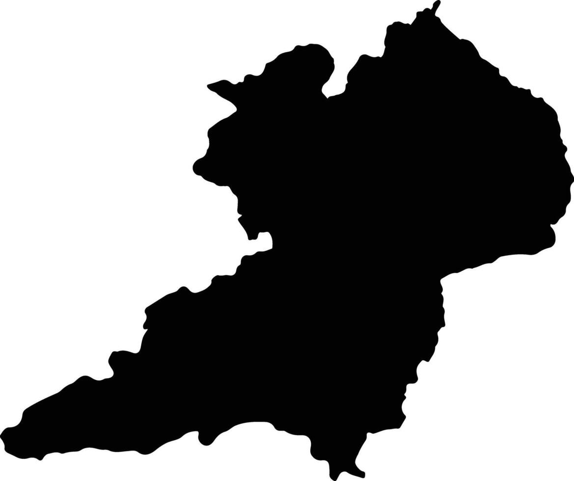 Santa Isabel do Rio Negro Brazil silhouette map vector