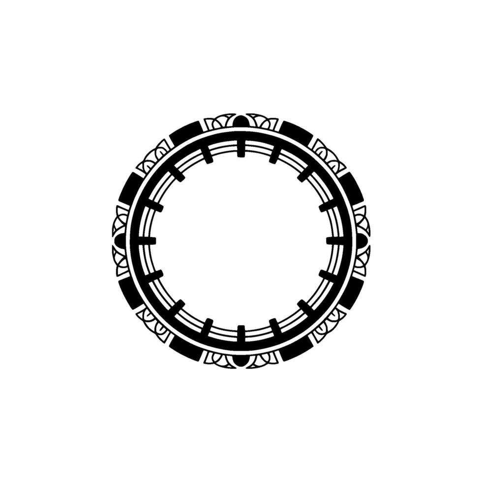 Geometric Circle Frame, Art Deco Style, Minimalist, Ornamentation vector