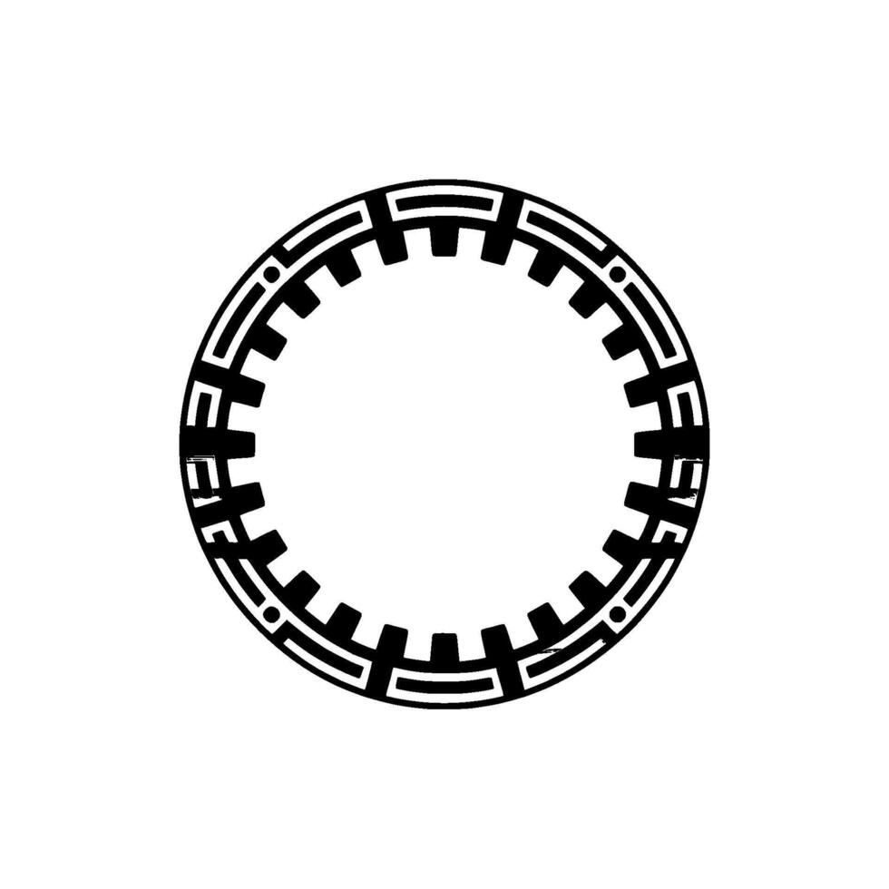 Geometric Tribal Circle, Minimalist - Frame vector