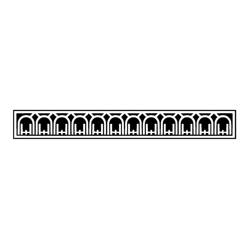 Art Deco Ornament Border, Geometric, Vintage Style, Linear vector