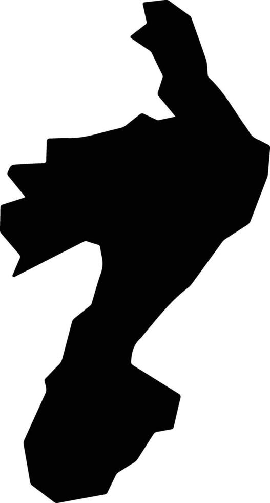 Santa Rita do Novo Destino Brazil silhouette map vector