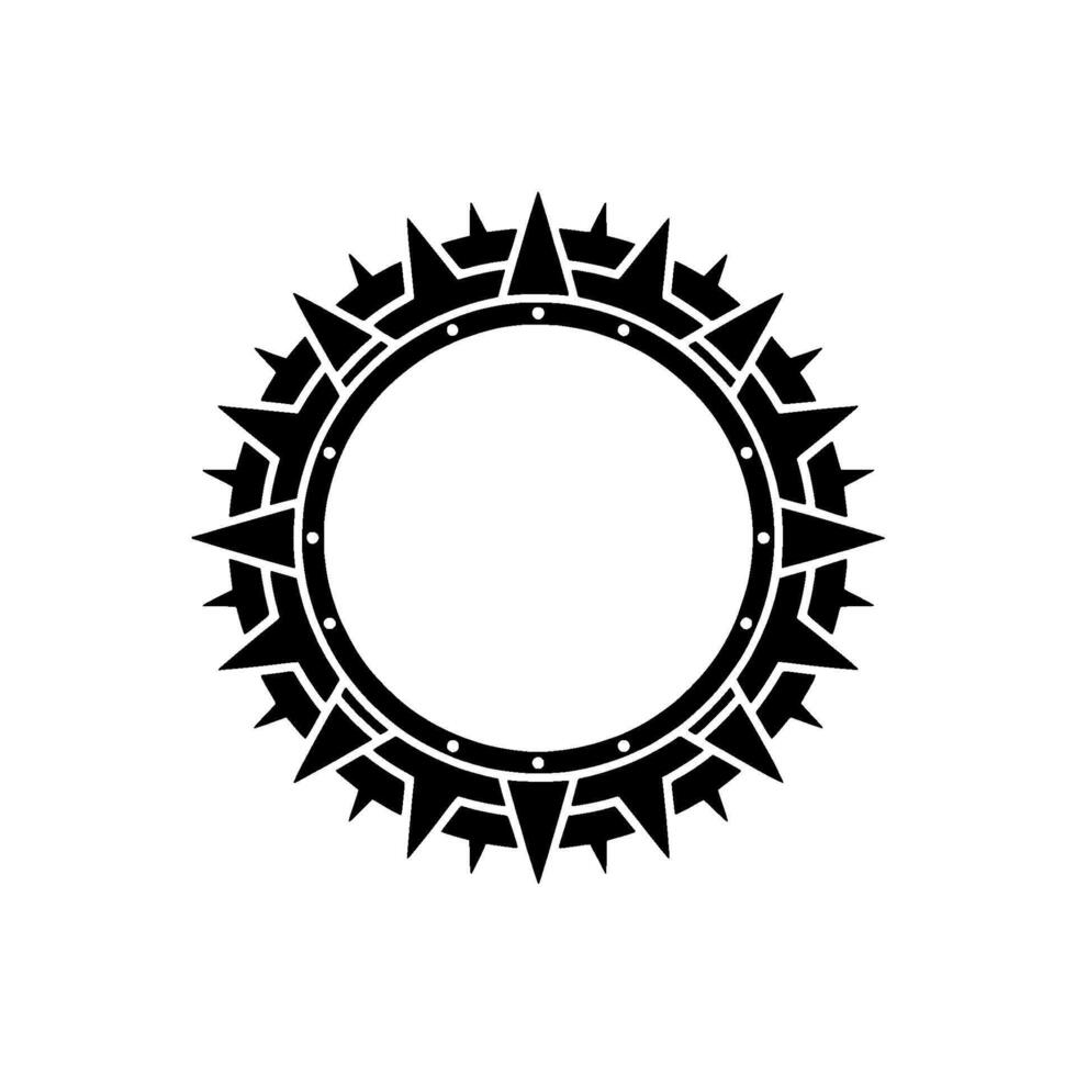 Geometric Crown Frame, Minimalist, Dark Silhouette vector