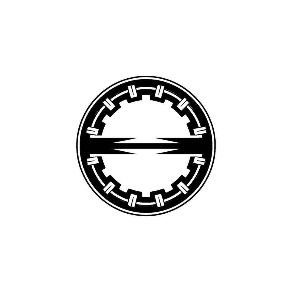 Geometric Circle Emblem, Industrial Modernity, Subtle Depth vector
