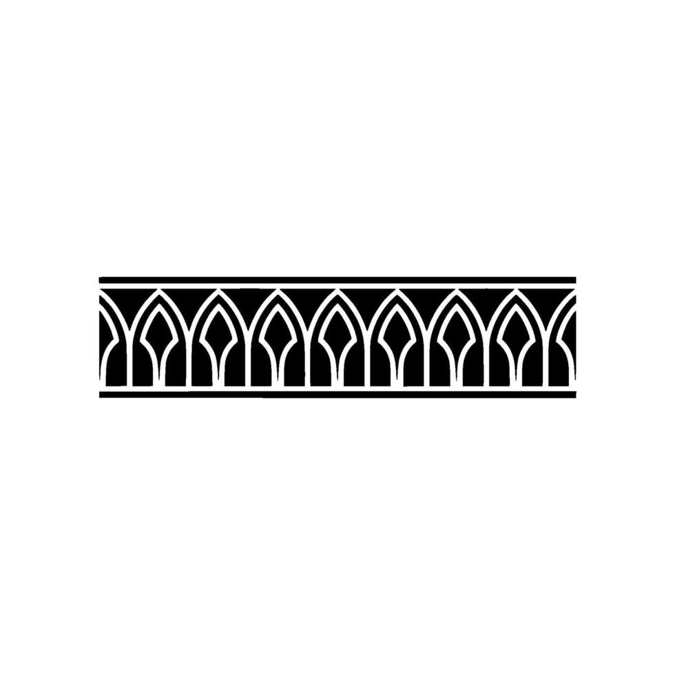 Gothic Arch Border, Minimalist, Elegant Ornamentation, Ornament vector