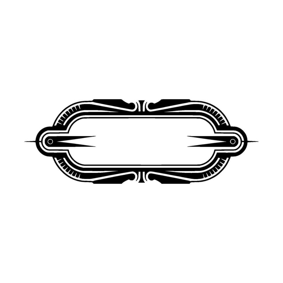 Art Deco Frame, Elegant Border, Vintage, Placeholder vector