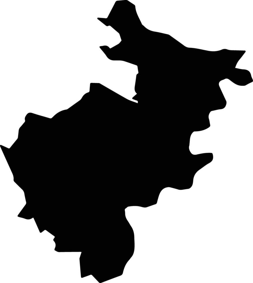 SANTANA DE MURES Romania silhouette map vector