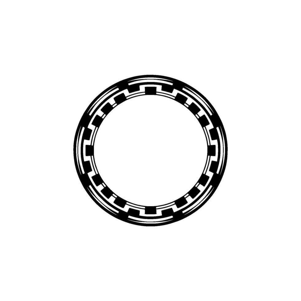Geometric Circle Frame, Stylized Border, Minimalist vector