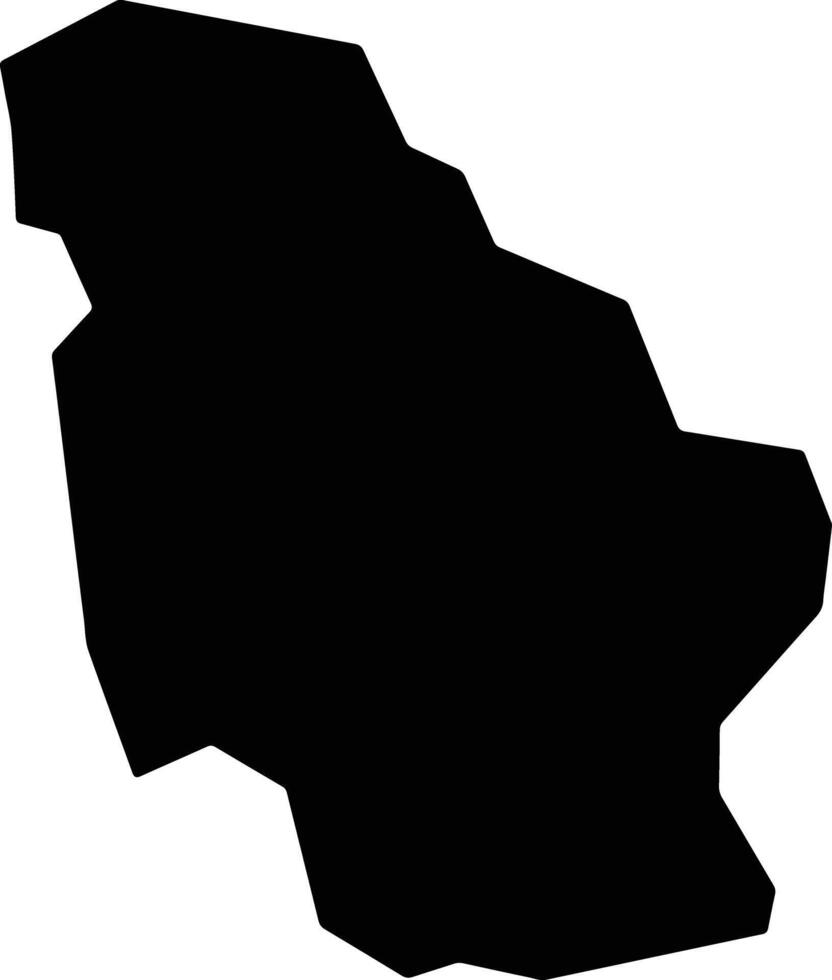 Santana do Riacho Brazil silhouette map vector