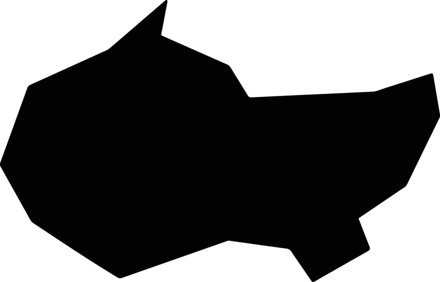 Santana dos Montes Brazil silhouette map vector