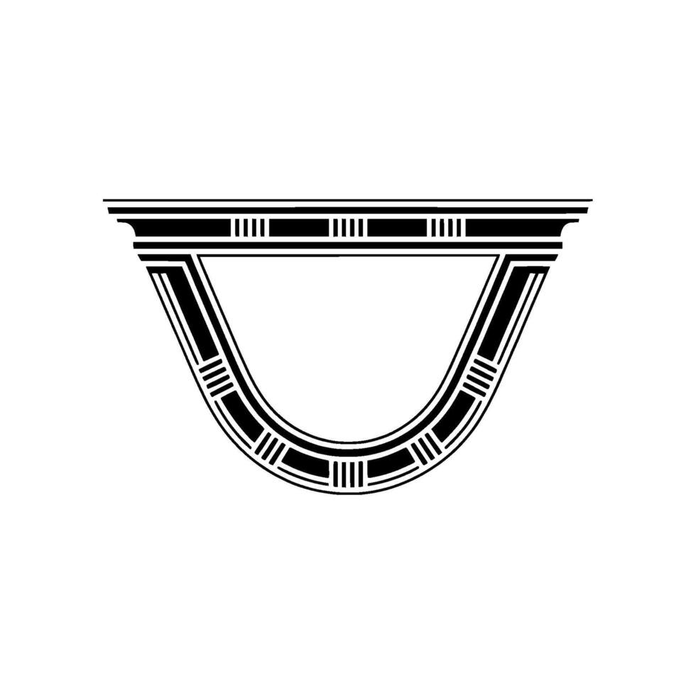 Geometric Arch Ornament, Deco Style vector