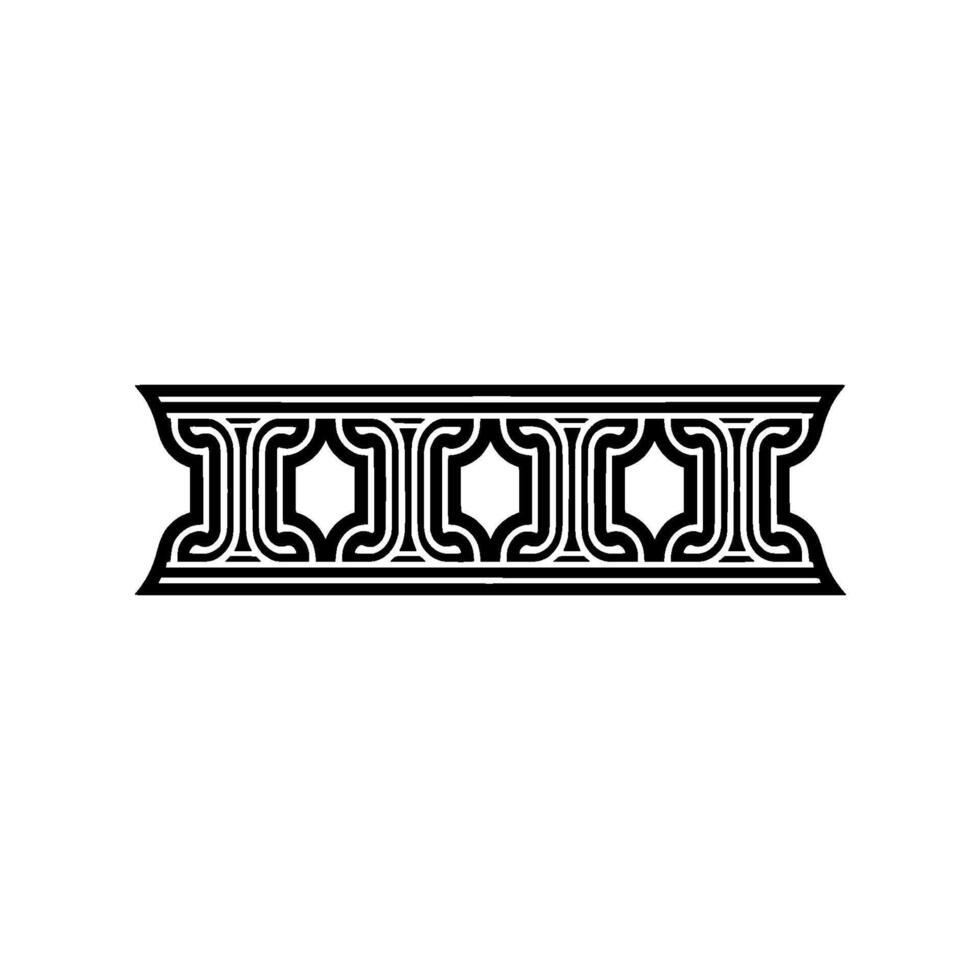 Geometric Deco Border, Vintage Style vector