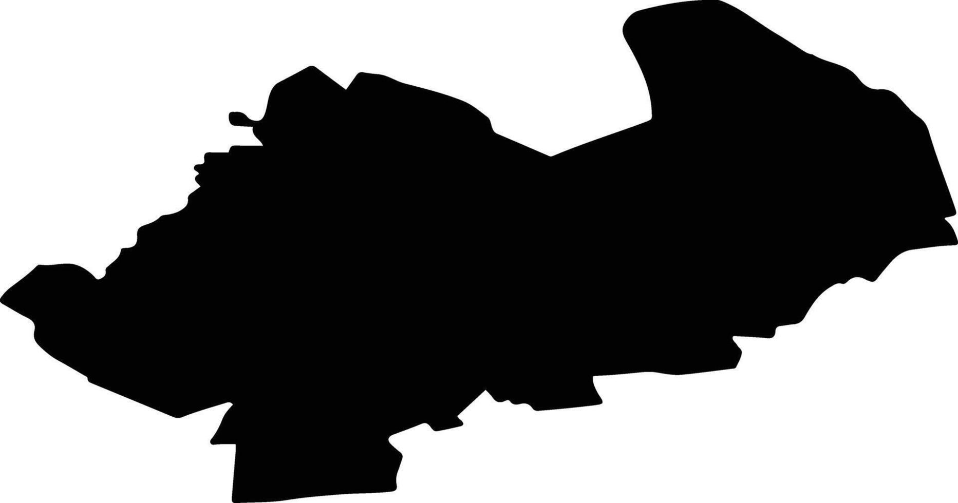 SANTAU Romania silhouette map vector