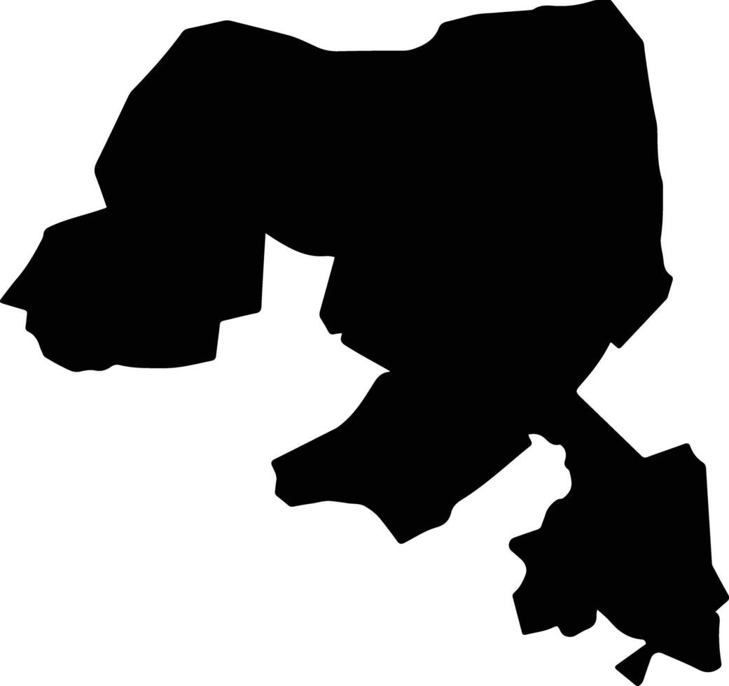 Santiago Chazumba Mexico silhouette map vector