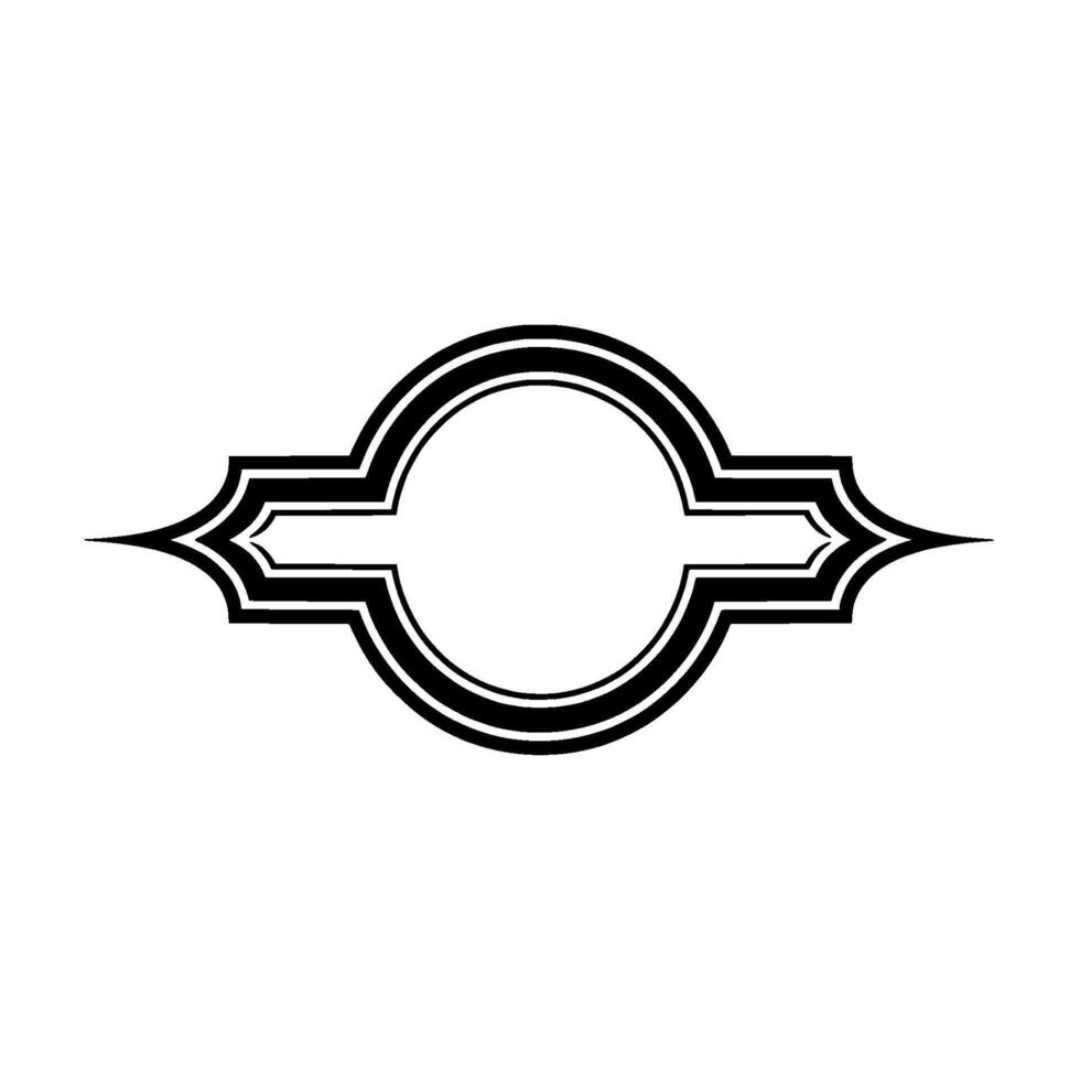 Geometric Ornament, Circular Emblem, Vintage, Decorative vector