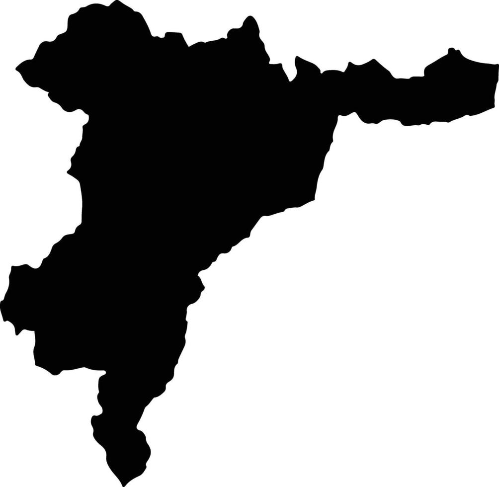Santiago de Chuco Peru silhouette map vector