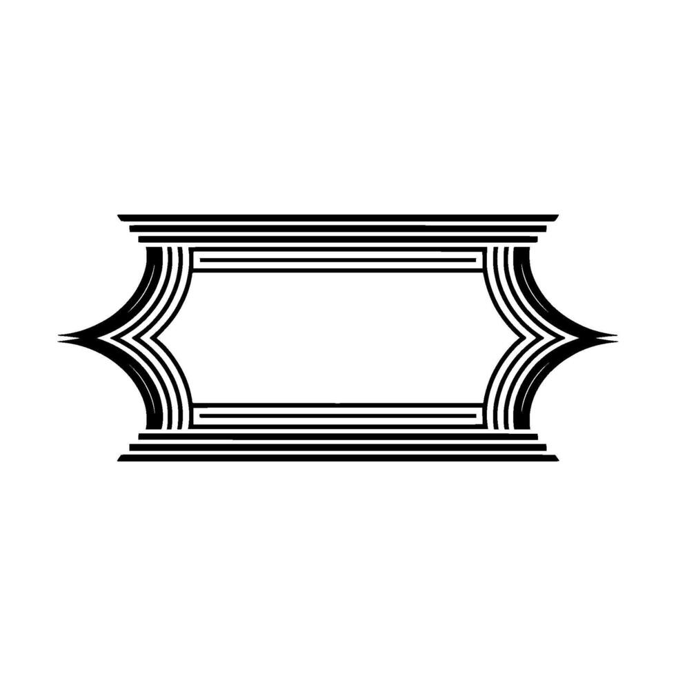 Geometric Deco Frame, Minimalist, Elegant Border, - Linear, Abstract vector