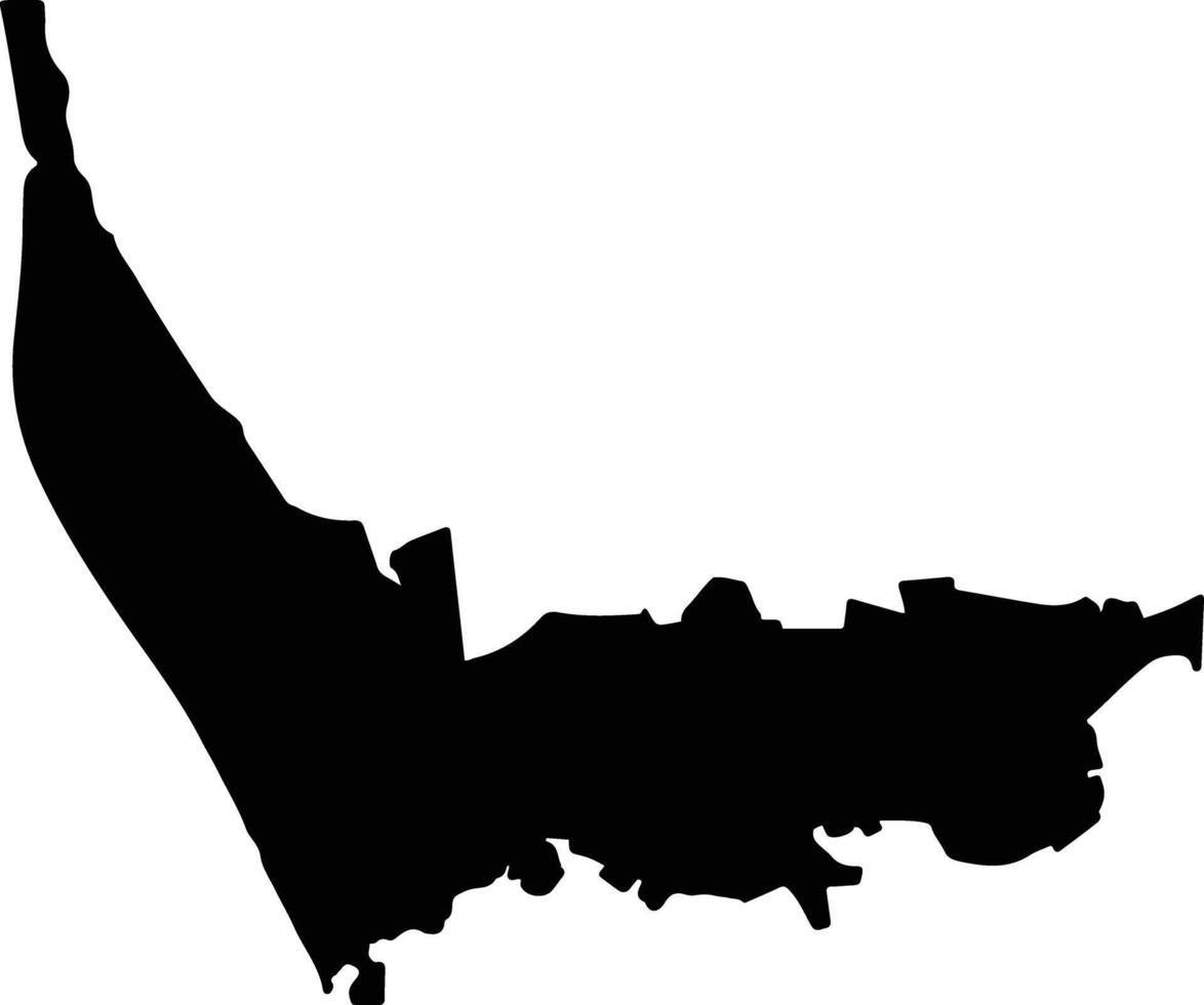 Santiago Ixcuintla Mexico silhouette map vector