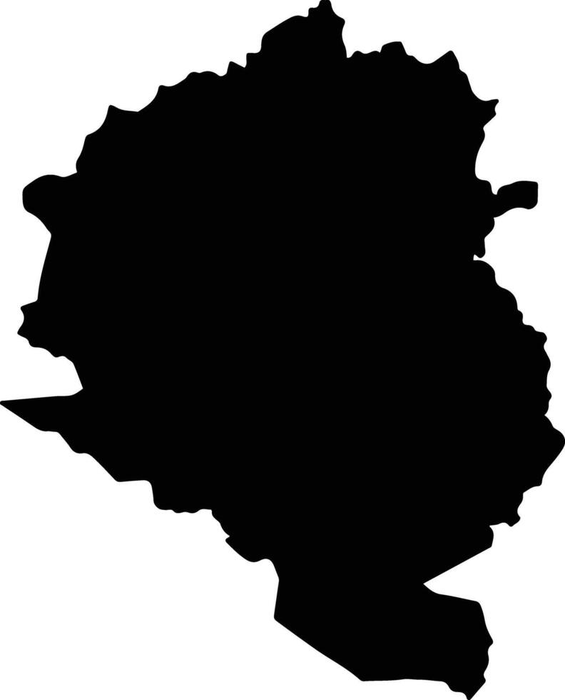 Santiago Jocotepec Mexico silhouette map vector