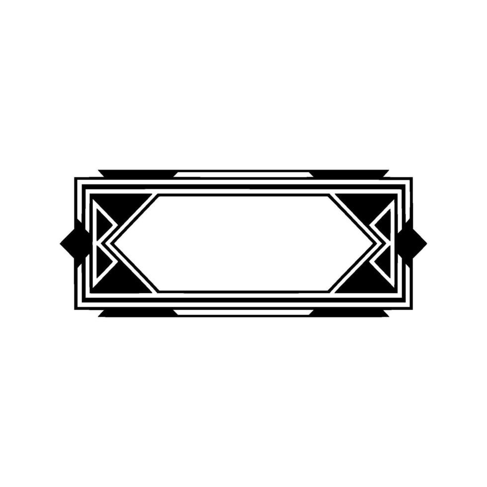 Art Deco Frame, Geometric, Elegant Border, Vintage Style, Retro - Art deco vector