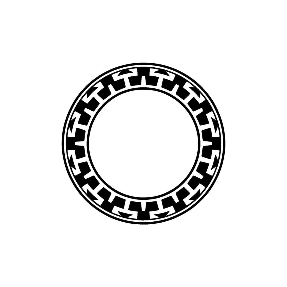 Geometric Tribal Ring, Minimalist, Circular Ornamentation vector