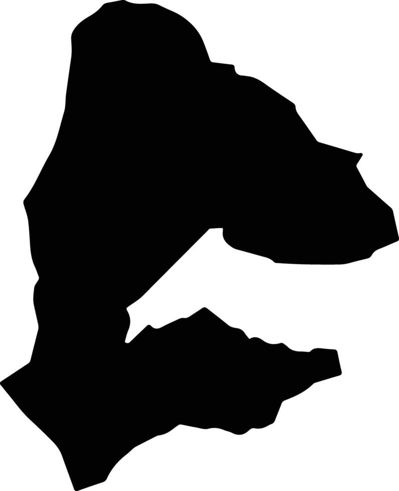 Santiago Laxopa Mexico silhouette map vector